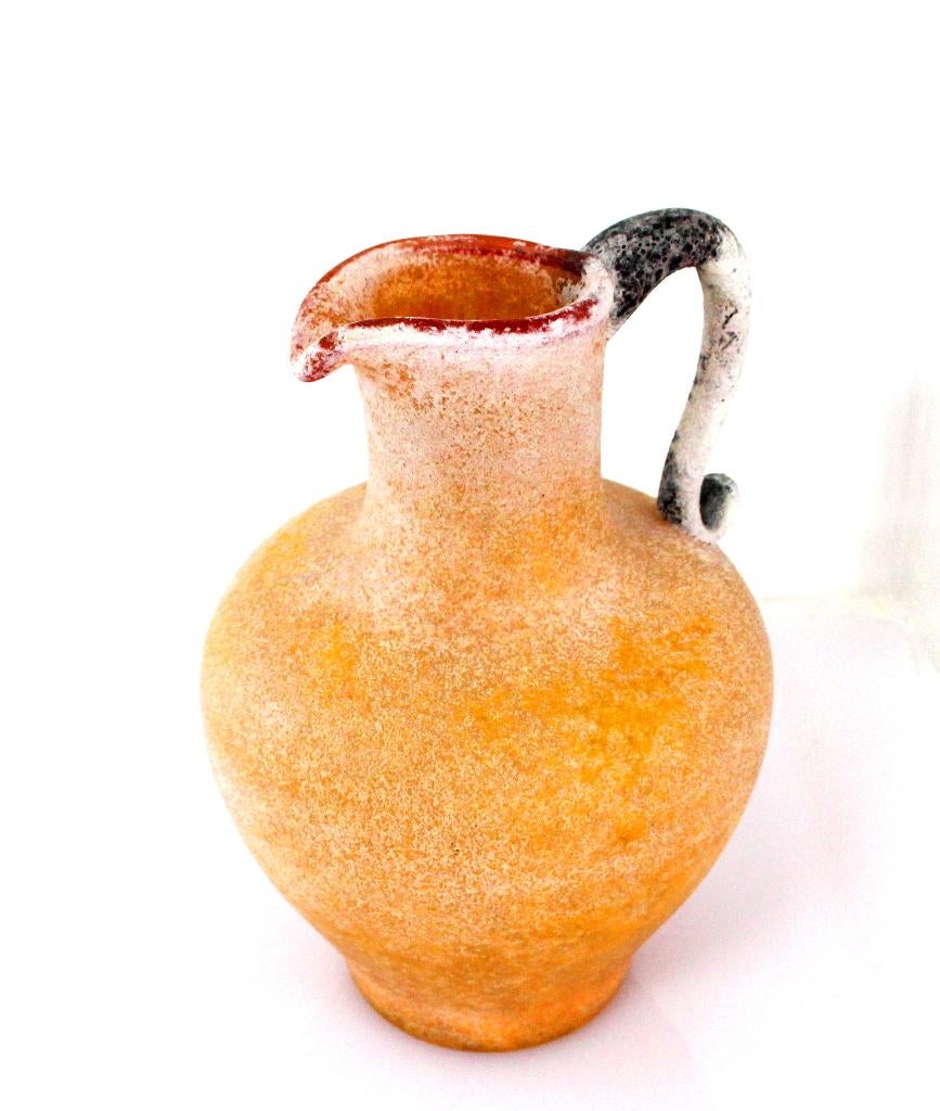 Schitterende Murano Seguso Gele Roman Style Scavo Vaas, Huis en Inrichting, Woonaccessoires | Vazen, Geel, Ophalen of Verzenden