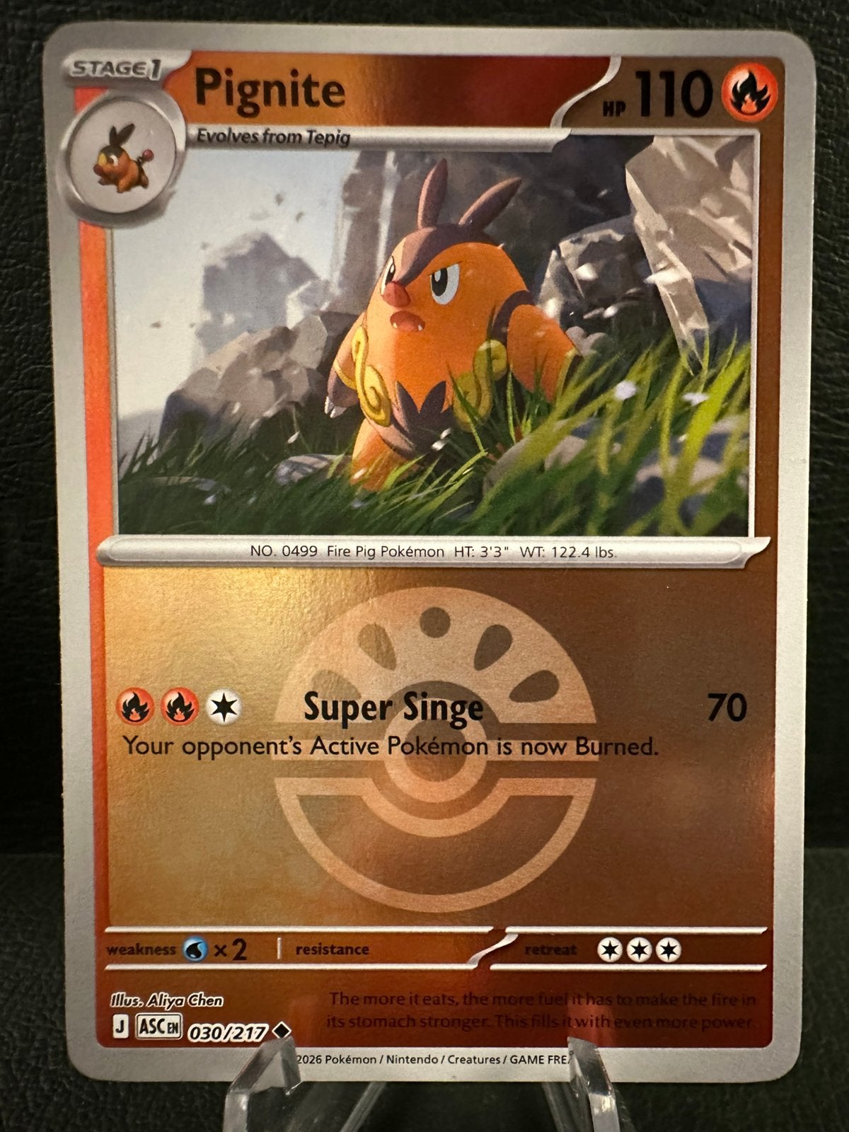 Pokemon ascended heroes pignite reverse holo friend ball, Ophalen of Verzenden, Nieuw