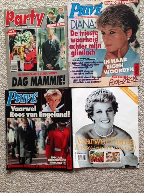 Tijdschriften overlijden prinses Diana, Verzamelen, Koninklijk Huis en Royalty, Ophalen of Verzenden, Zo goed als nieuw, Buitenland