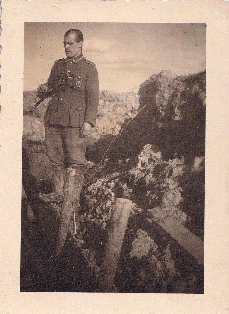Originele WO2 Foto Gebirgsjäger Alpenjager Stelling WOII, Ophalen of Verzenden, Nederland, Foto of Poster