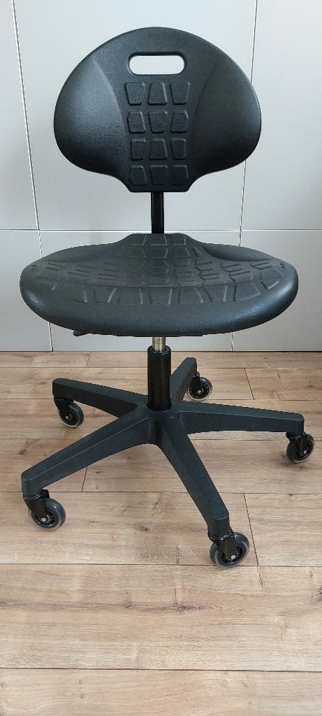 Te koop! Werkplaats stoel., Ophalen, Zwart, Zo goed als nieuw, Bureaustoel