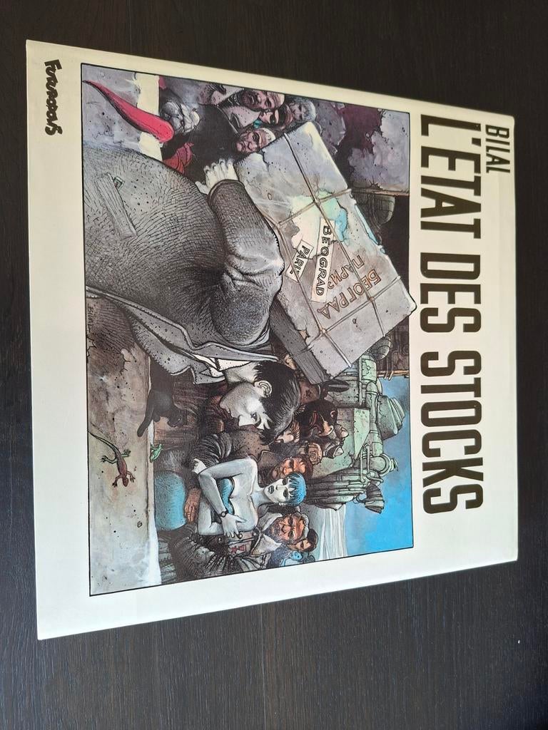 Enki Bilal L'ETAT DES STOCKS met bijlage, Boeken, Stripboeken, Zo goed als nieuw, Eén stripboek, Ophalen of Verzenden
