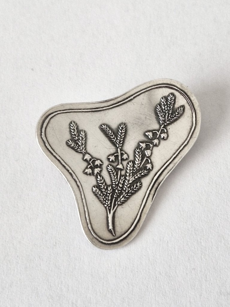 Zweedse zilveren broche met bloemetjes van E. Forsell - 60s, Ophalen of Verzenden, Zilver, Broche