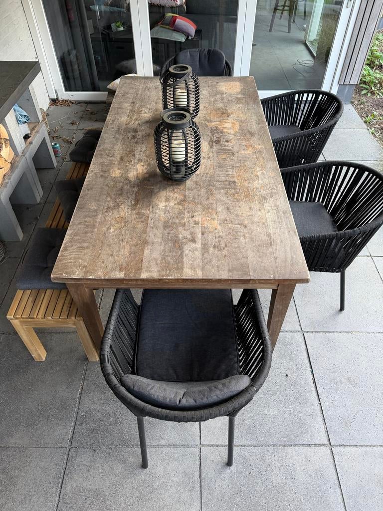 Kersenhouten eettafel 200x100x76 cm - opknapper, Huis en Inrichting, Tafels | Eettafels, Ophalen, Gebruikt, 100 tot 150 cm, Eenvoudig