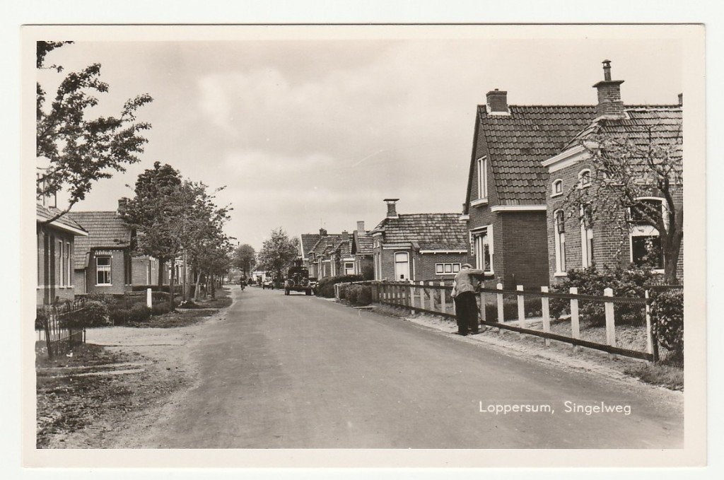 Loppersum - Singelweg, Verzenden, 1940 tot 1960, Ongelopen, Groningen