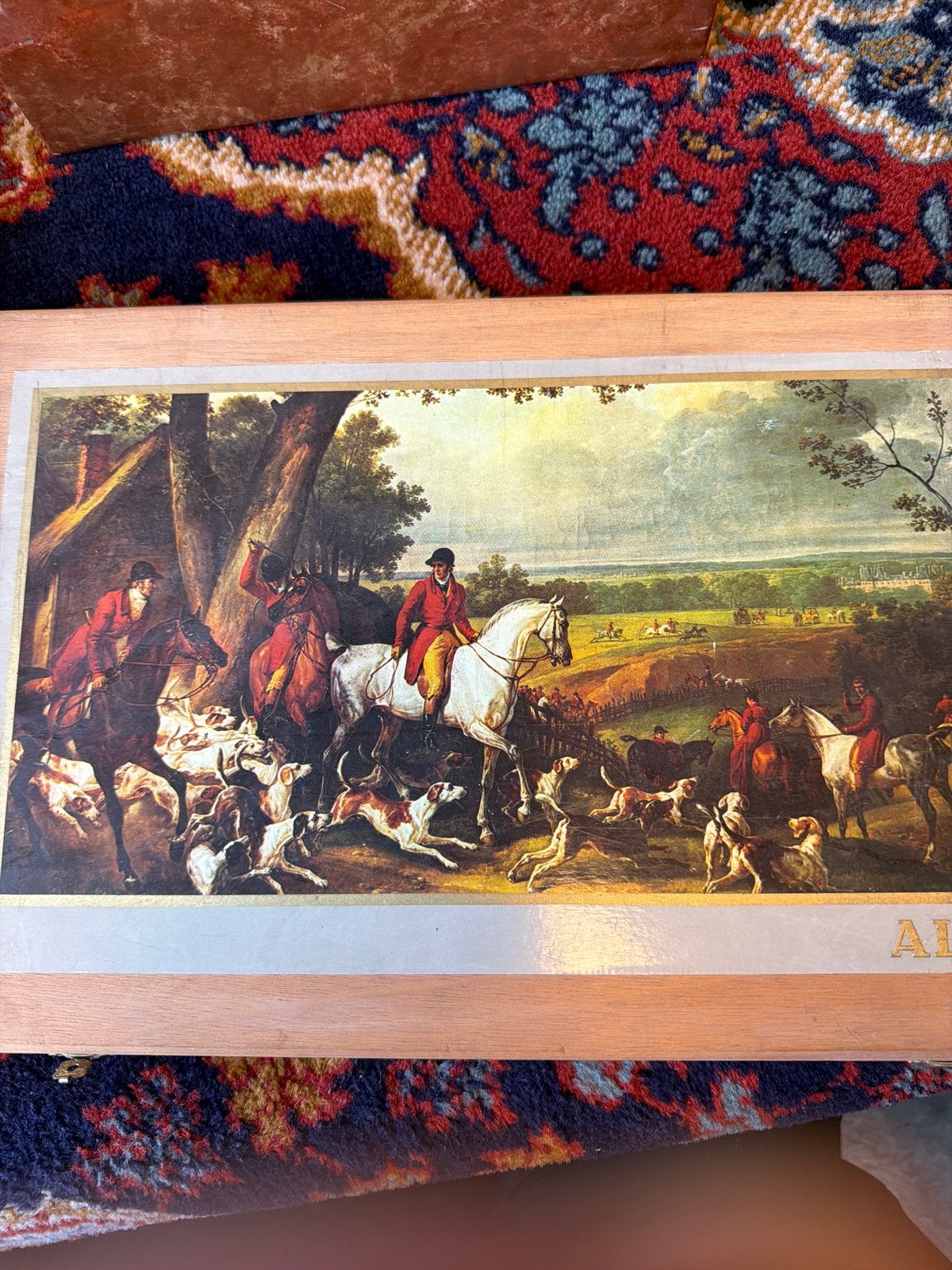 Jachttafereel bewaar doos- Klassiek Engels landschap, Ophalen of Verzenden