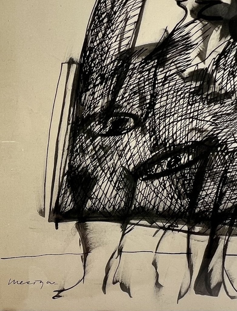 26. Pentekening, Martin Engelman – abstract, ca. 1970, Ophalen