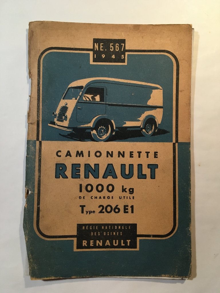 Renault Camionnette 206 E1 Catalogue De Pieces(1945), Gelezen, Renault, Renault Camionnette 206 E1, Ophalen of Verzenden