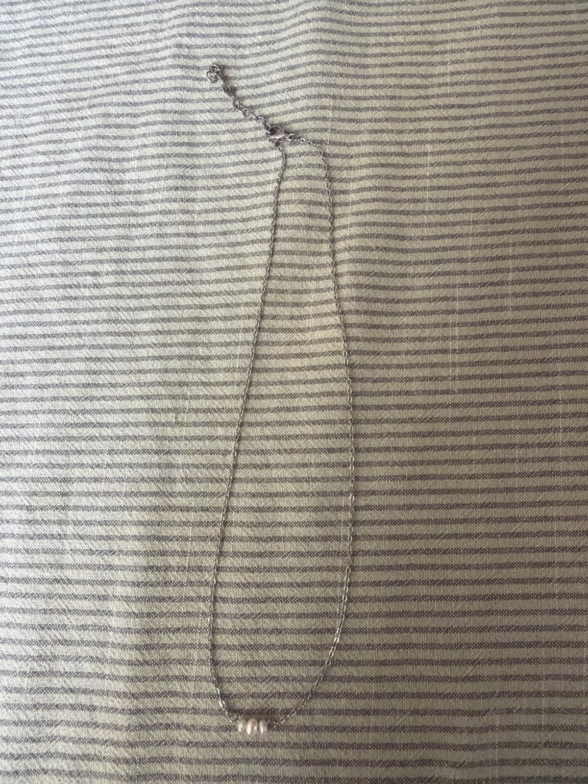 Lucardi ketting met 3 pareltjes, Ophalen of Verzenden, Gebruikt, Zilver, Overige materialen