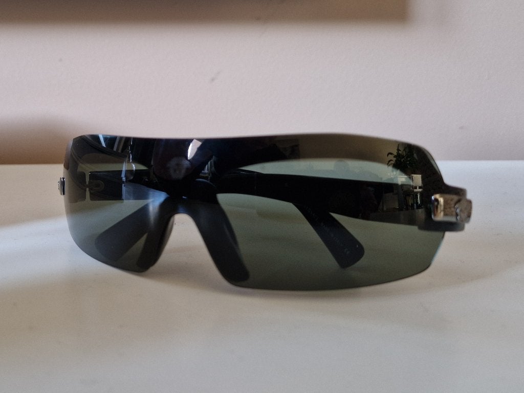 Versace VERSACE zonnebril zwart  '90s 4033-V GB 1/71, Zonnebril, Zwart, Gianni Versace, Ophalen of Verzenden