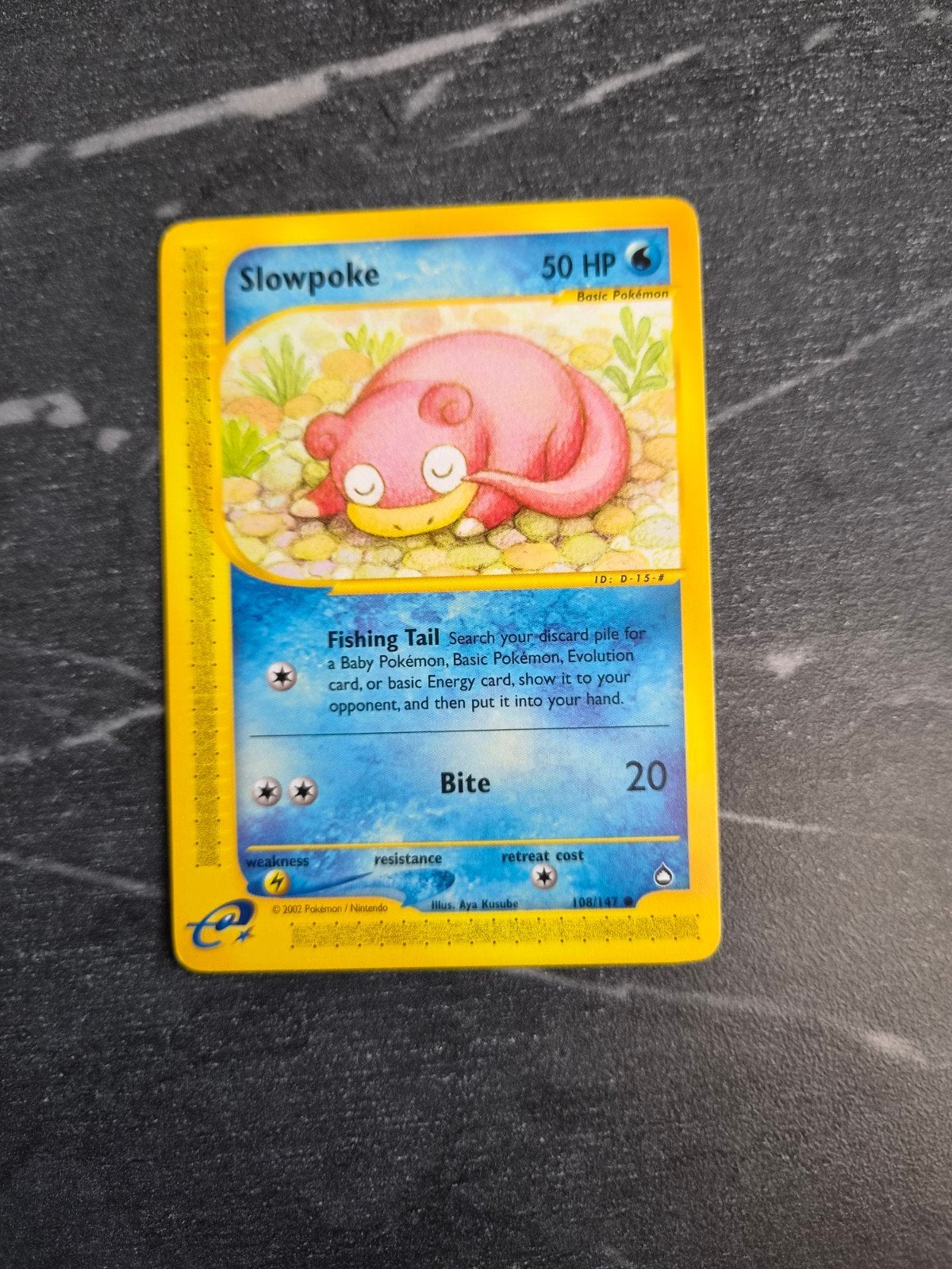 Slowpoke Pokémon kaart - Uitstekende staat, Ophalen of Verzenden, Zo goed als nieuw, Losse kaart