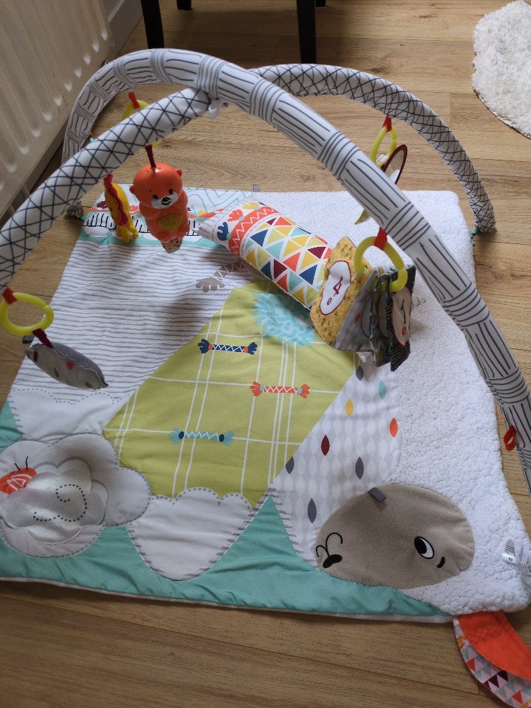 Babygym met speelkleed en activiteitenbord auto's, Ophalen, Gebruikt