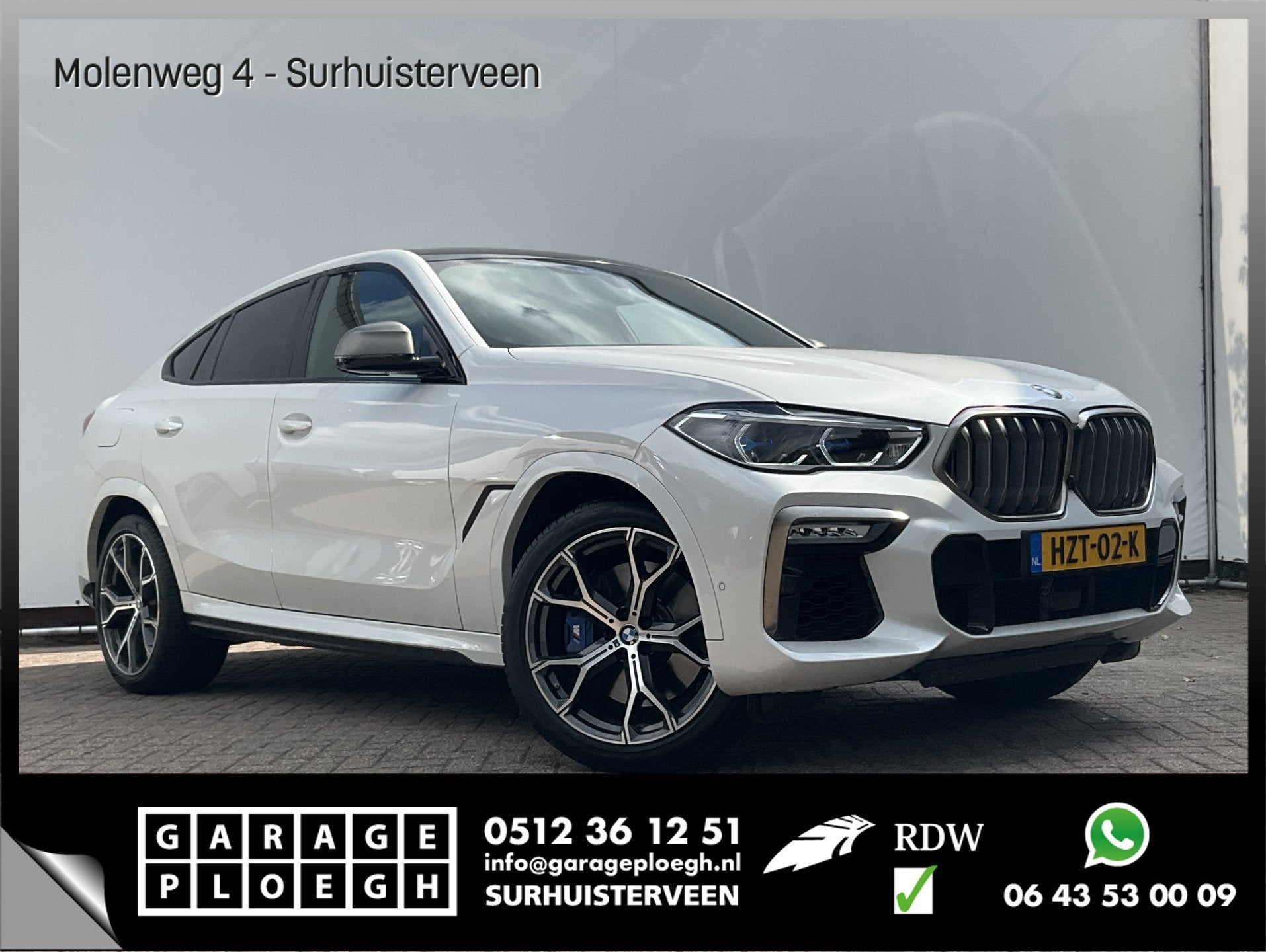 BMW X6 M50D High Executive M-Sport HUD Trekhaak Harman/Kardo, Auto's, Gebruikt, Euro 6, 2993 cc, Wit