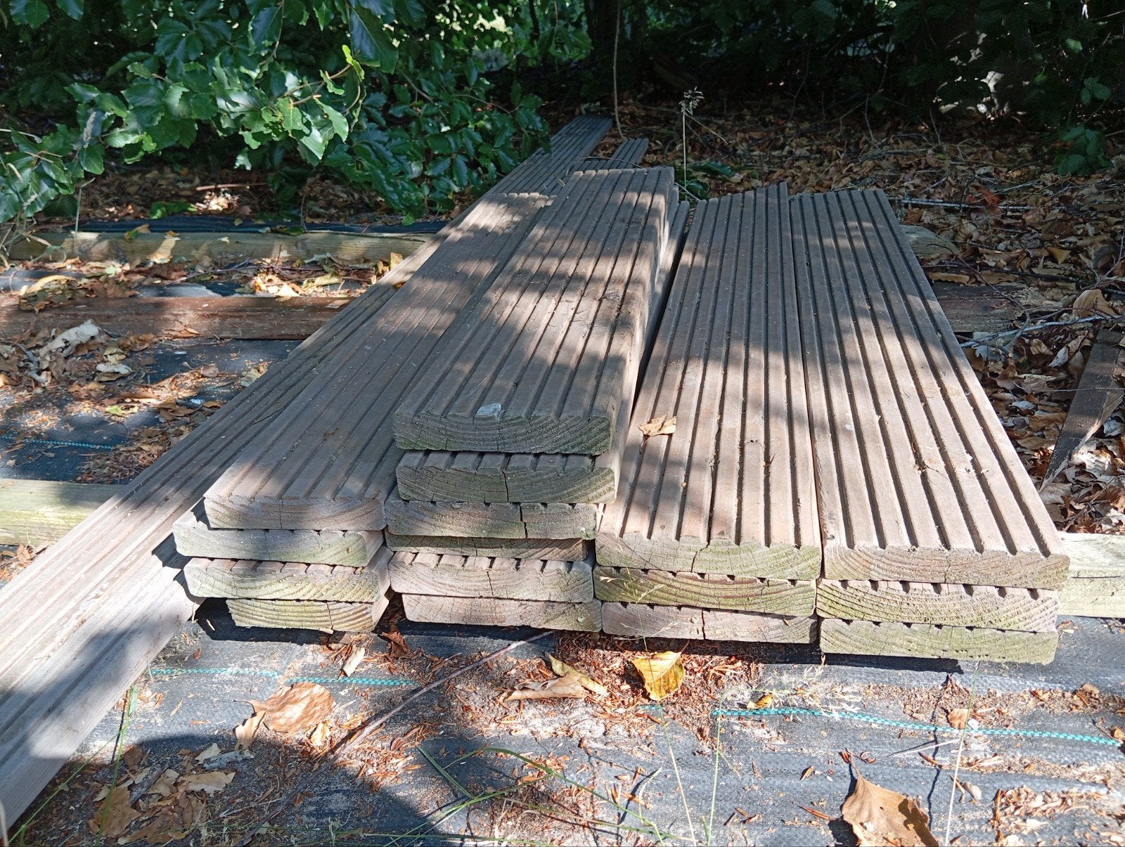 Vlonderplanken 145x27, 2m², Ophalen, Gebruikt, Hout