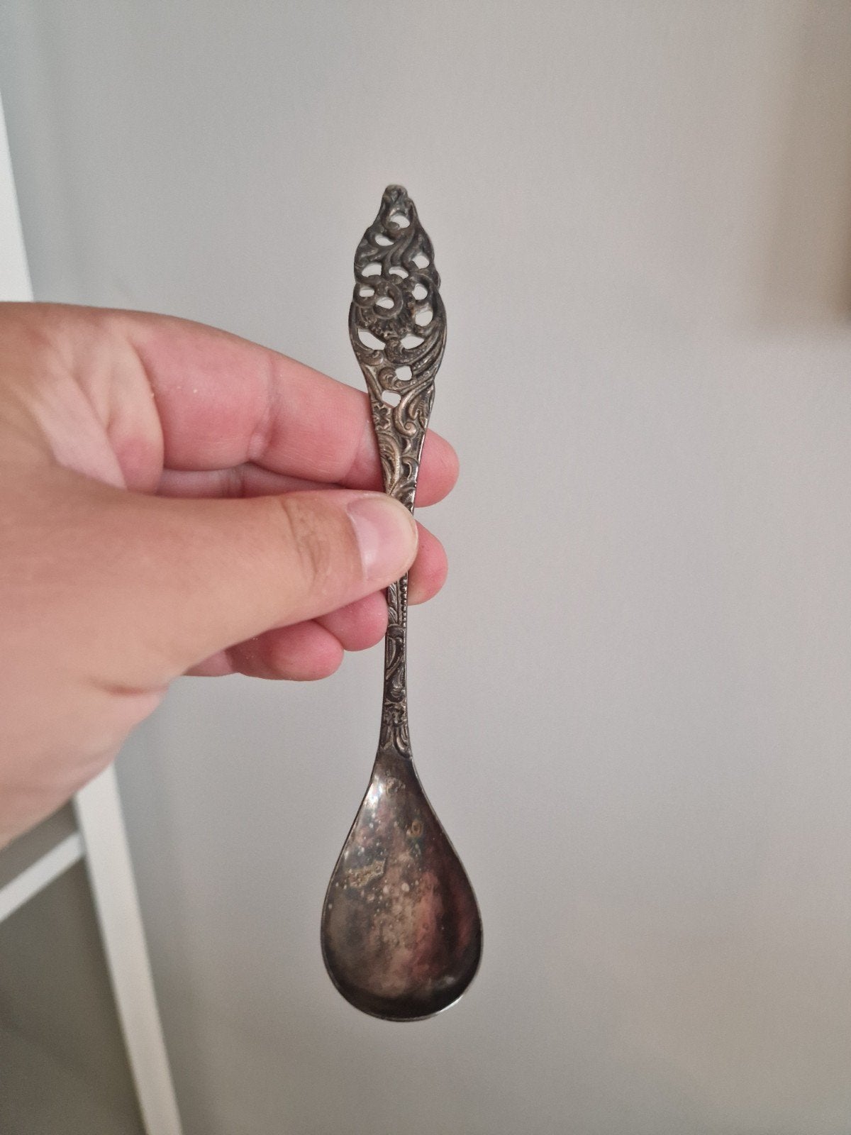 Vintage lepel zilverpleet zilver, Ophalen of Verzenden