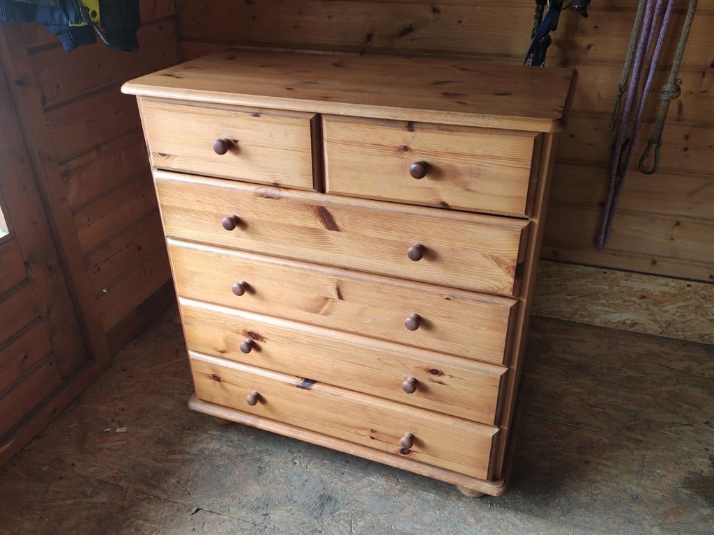 Houten ladekast 6 lade kast laden, Huis en Inrichting, Kasten | Ladekasten, Ophalen, Gebruikt, 5 laden of meer, 50 tot 100 cm