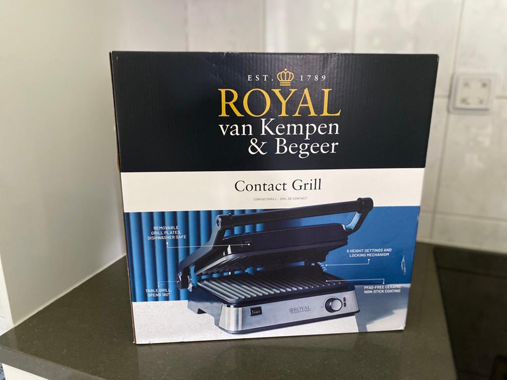 Royal van Kempen & Begeer Contactgrill pan tosti ijzer grill, Ophalen of Verzenden, Uitneembare platen, Nieuw
