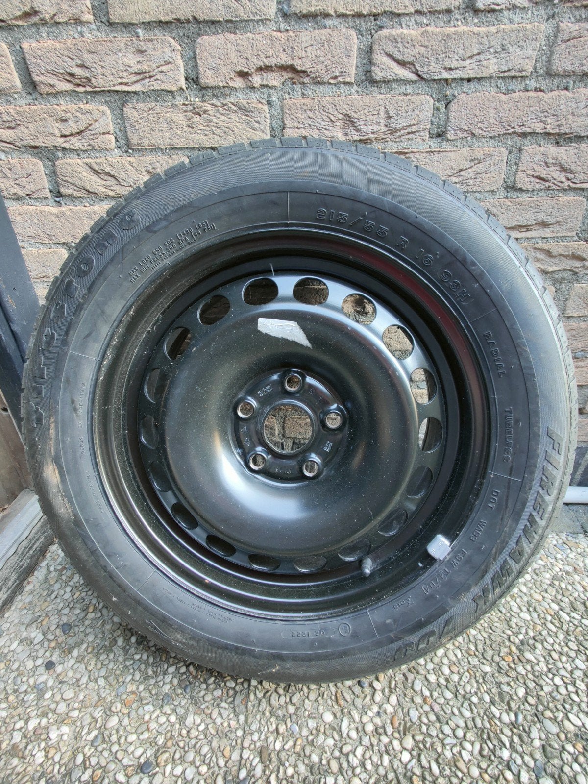 Firehawk/ Firestone 215/55 R16 93H band op stalen velg, Ophalen, Gebruikt