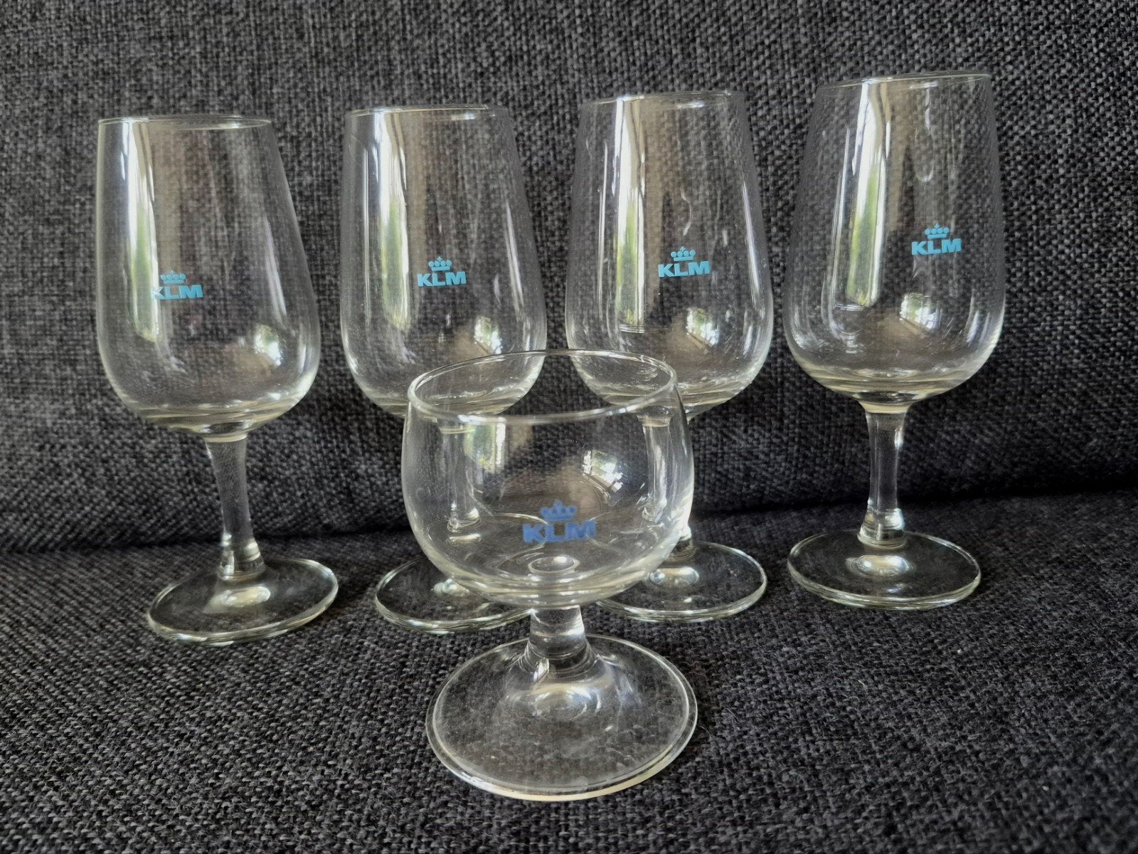 KLM Borrelglaasjes - Set van 5, Ophalen of Verzenden