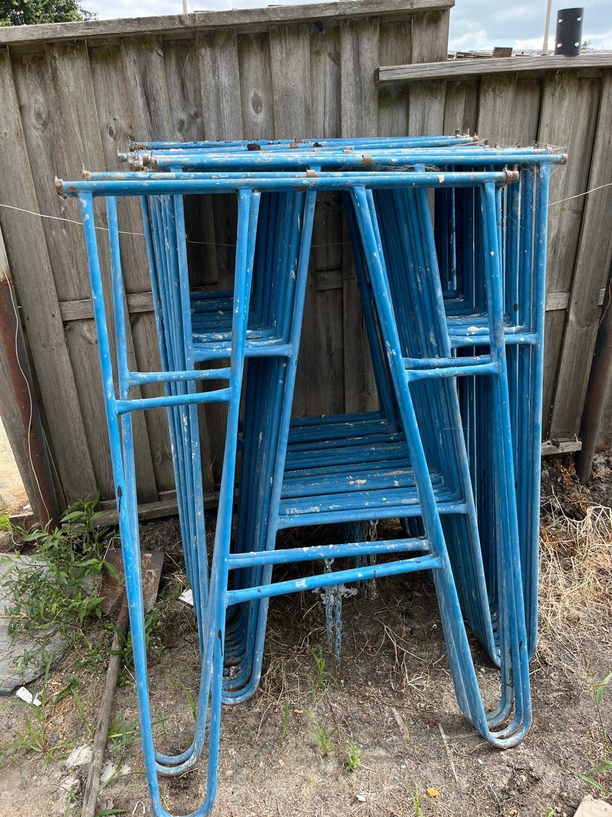 15 grote blauwe schraagjes, Ophalen, Gebruikt, Overige typen, Minder dan 2 meter