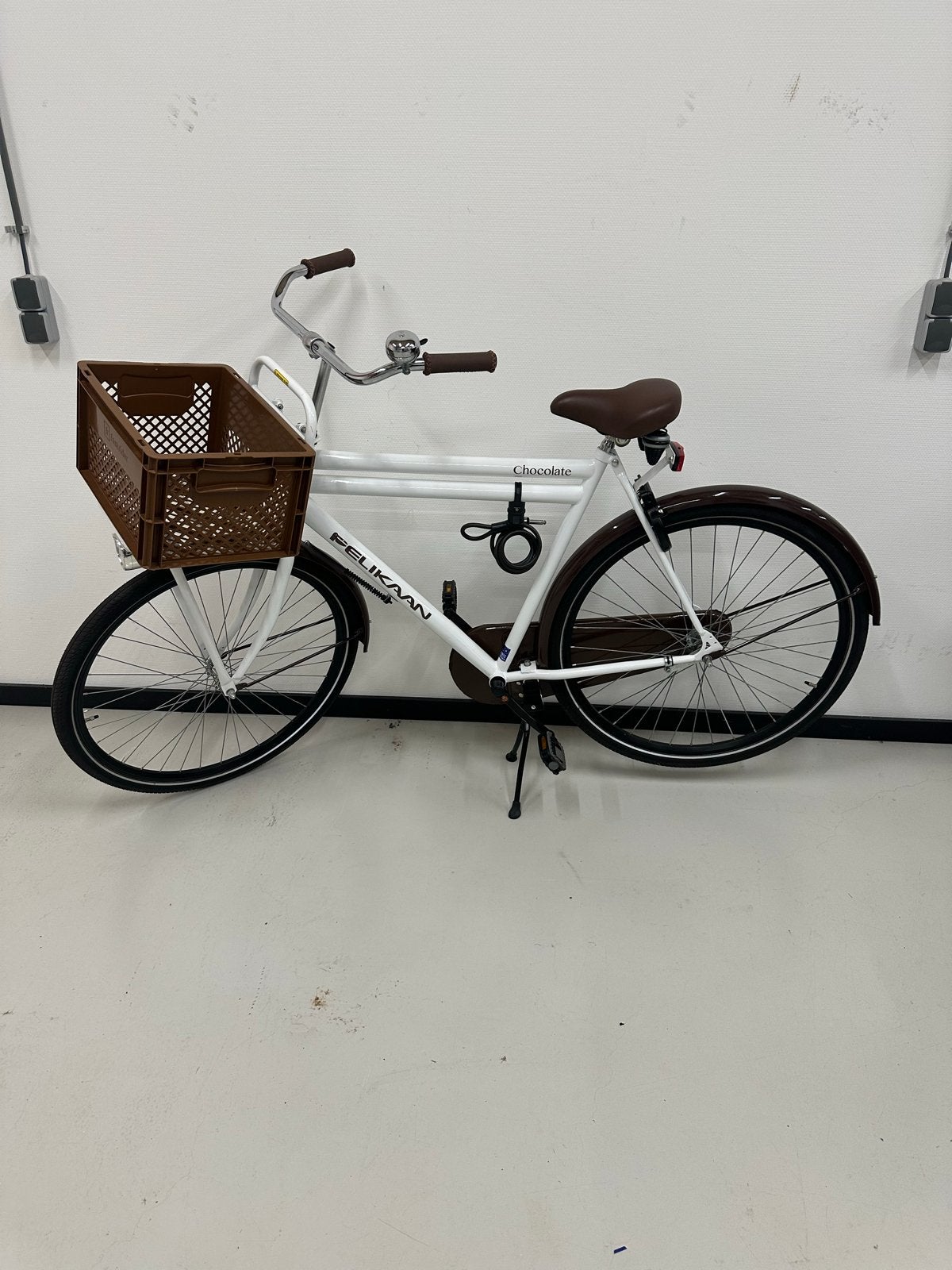 Pelikaan Chocolate herenfiets met voordrager, Fietsen en Brommers, Terugtraprem, Nieuw, 53 tot 57 cm, Ophalen