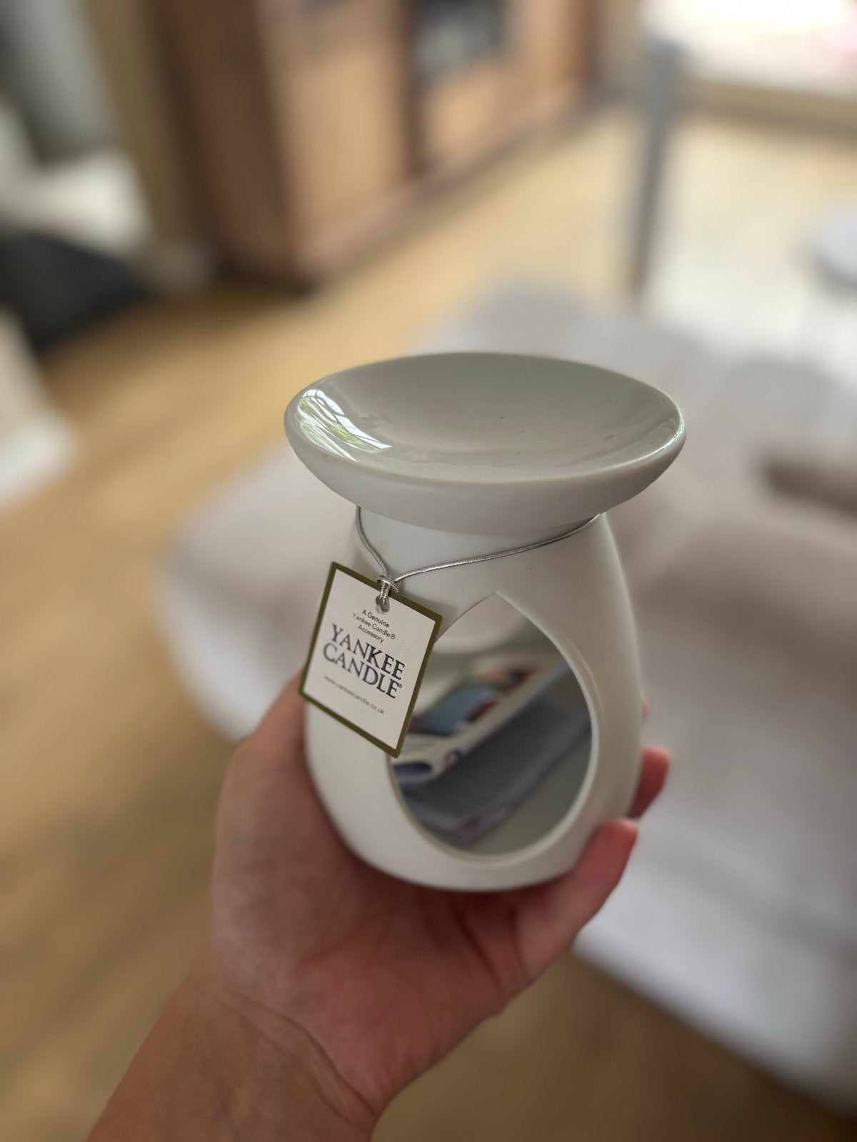 Yankee Candle Geurbrander Wit - Nieuw, Geurverspreider, Nieuw, Ophalen of Verzenden, Steen/keramiek