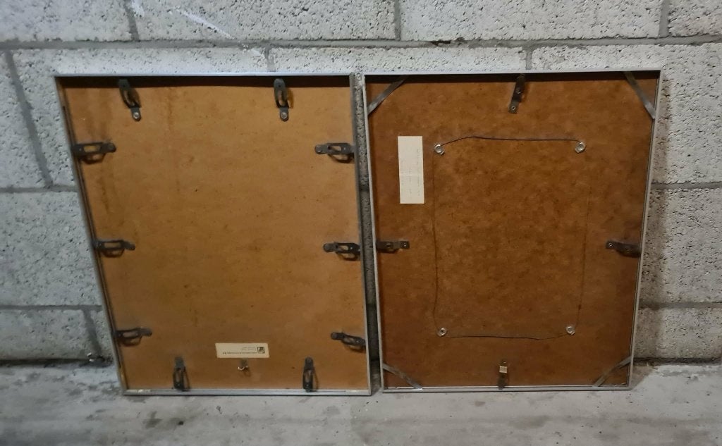 2 Aluminium wissellijsten 50 x 60 cm., Ophalen, Gebruikt, Zilver, Met clips