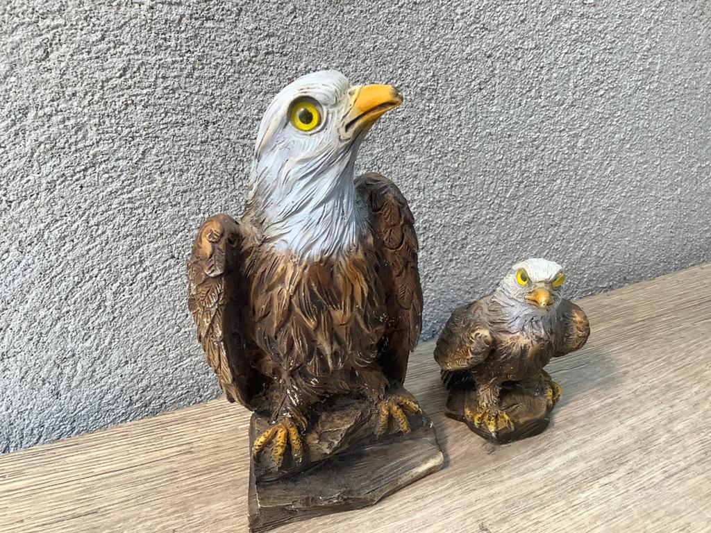 Vintage adelaar beeld dipinto made in Italy, Ophalen of Verzenden, Gebruikt, Dier