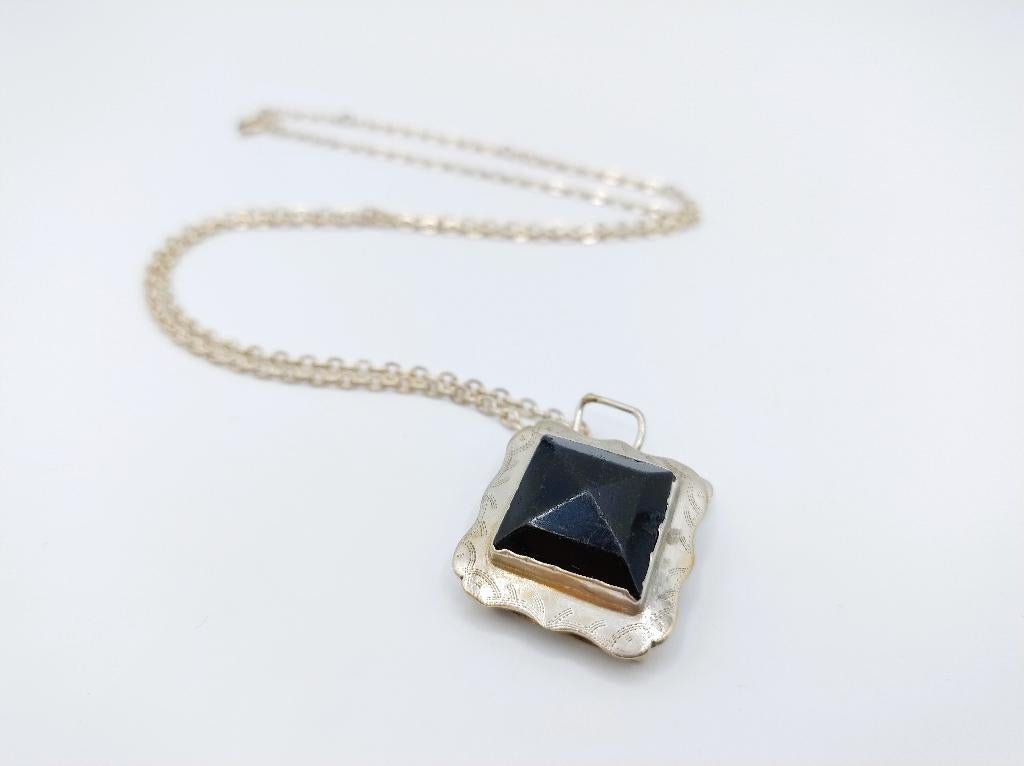 Zilveren ketting met slothanger, J. de Haas, Kampen, 1900