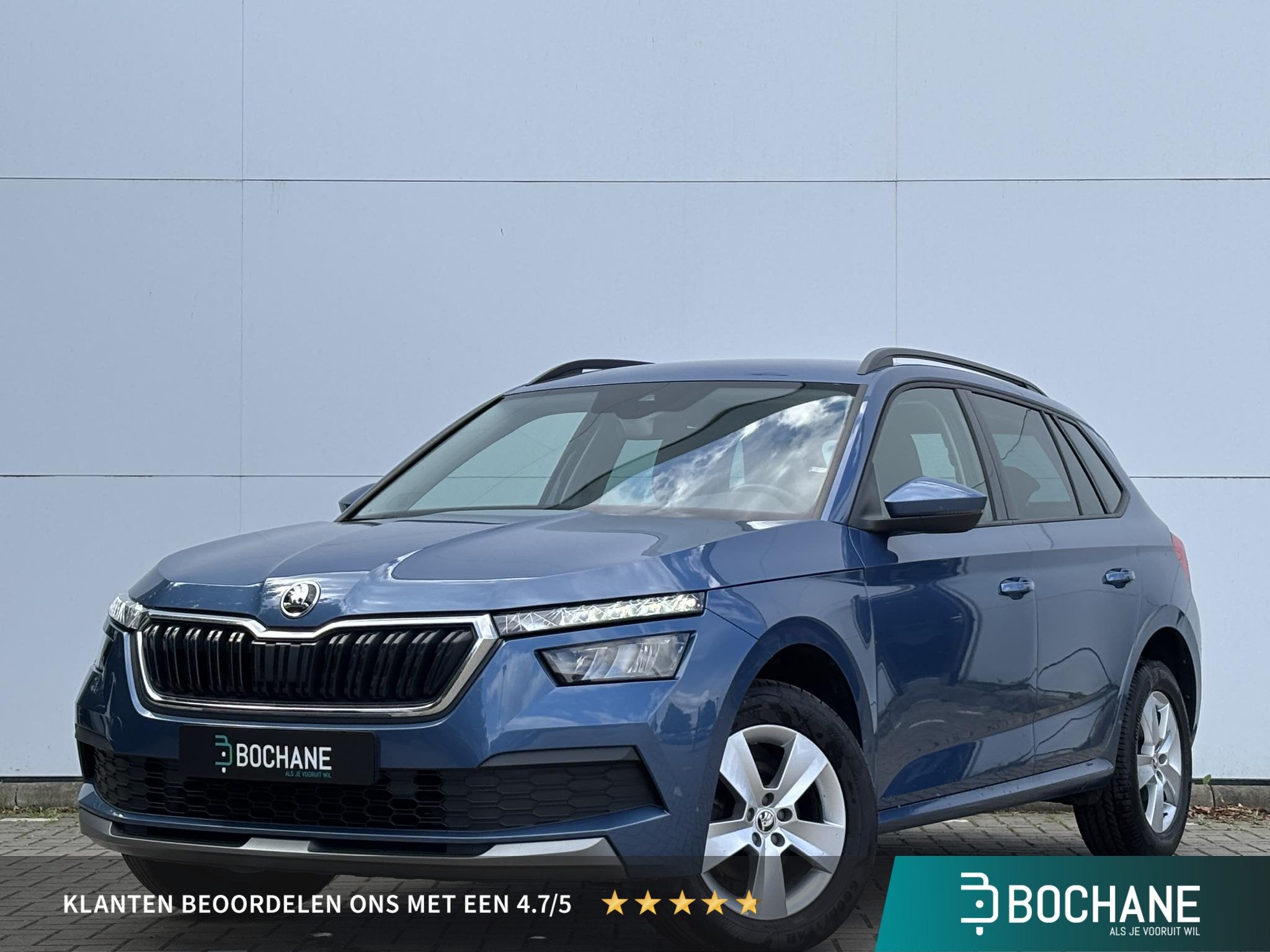 Skoda Kamiq 1.0 TSI Ambition | Trekhaak | Apple carplay/Andr, Auto's, Stof, Gebruikt, Euro 6, Blauw