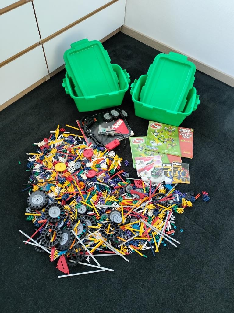 Grote K'nex set met motoren en handleidingen, Ophalen of Verzenden, Gebruikt, K'nex