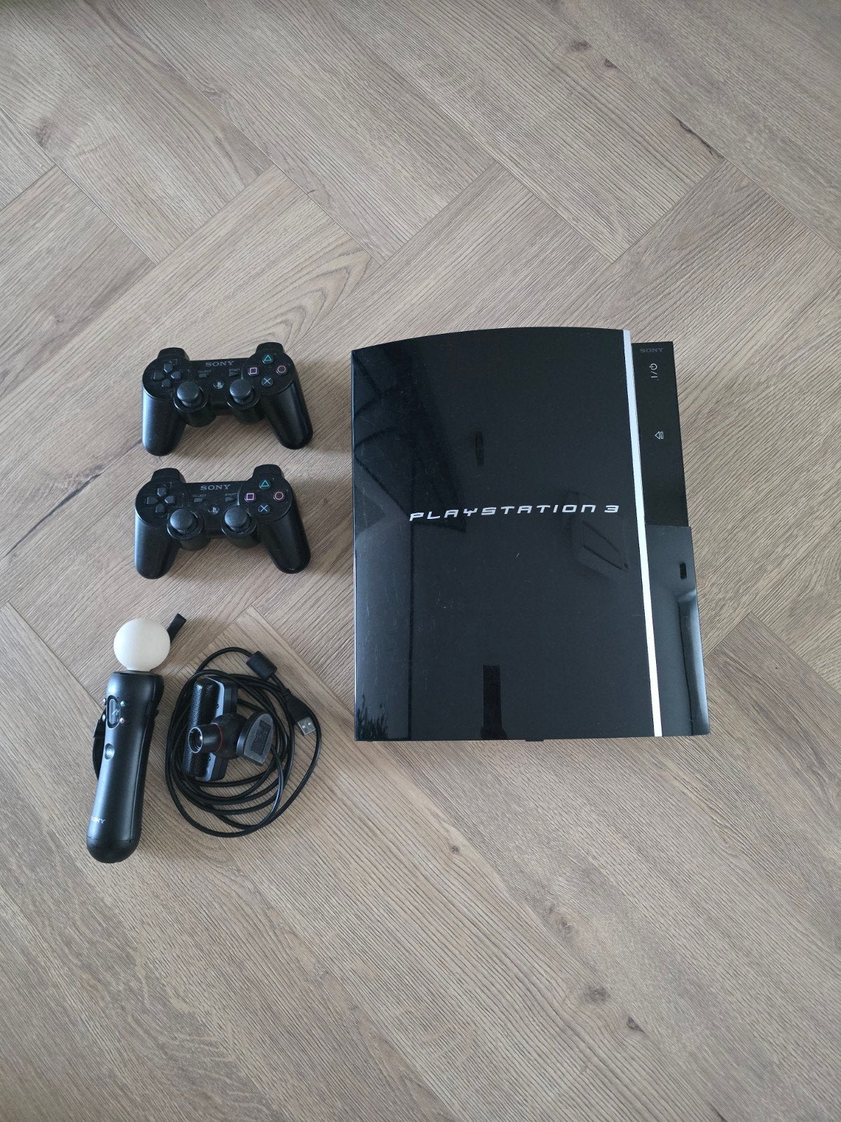 PlayStation 3 met 2 controllers, Move en 27 games, Spelcomputers en Games, Phat, Met 2 controllers, Ophalen of Verzenden, Gebruikt