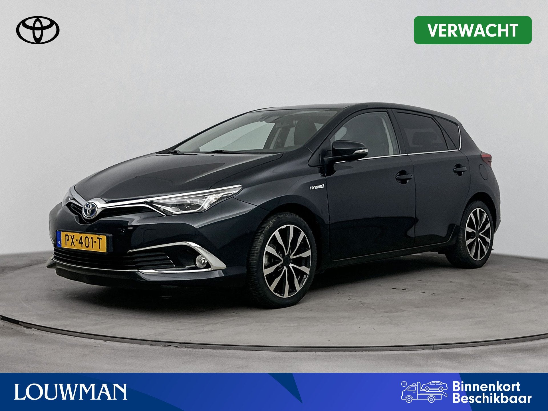 Toyota Auris 1.8 Hybrid Executive | Trekhaak | Navigatie | P, Auto's, 12 maanden, Gebruikt, 4 cilinders, Leder en Stof