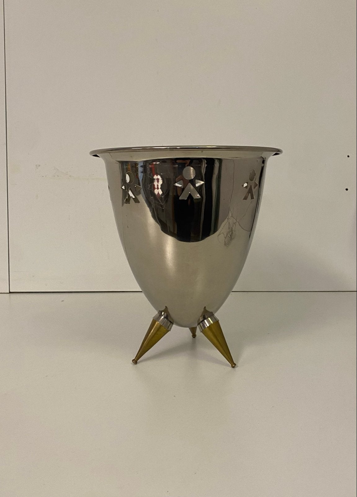 Vintage Alessi wijnkoeler RVS Italian ‘80s, Antiek en Kunst, Ophalen of Verzenden