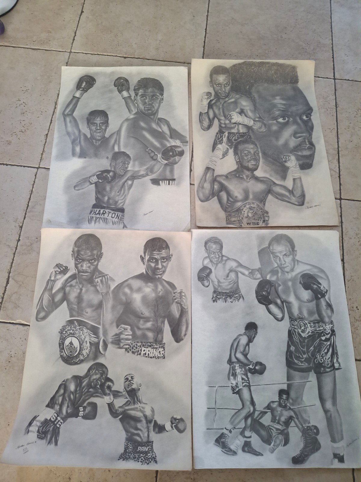 stephen khamis 4x  boxers posters 60x40, Ophalen of Verzenden