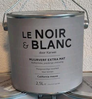 1x Karwei Muurverf Extra Mat California Mauve 2,5L, 5 tot 10 liter, Paars, Nieuw, Ophalen of Verzenden