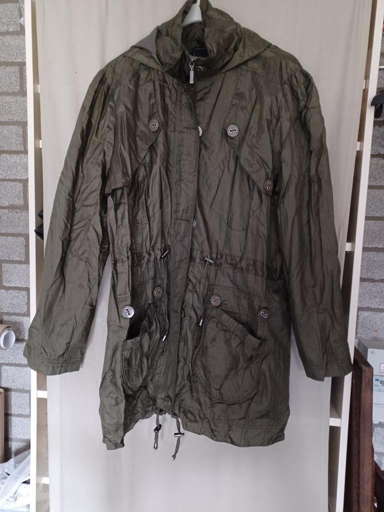 Dames regenjas met capuchon XXL, Ophalen of Verzenden, Zo goed als nieuw, Maat 46/48 (XL) of groter, Groen