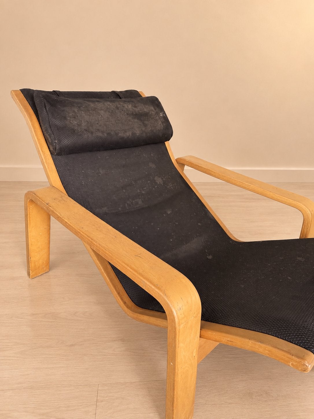 2x vintage retro Pulkka lounge chair, Ophalen, Gebruikt, Hout
