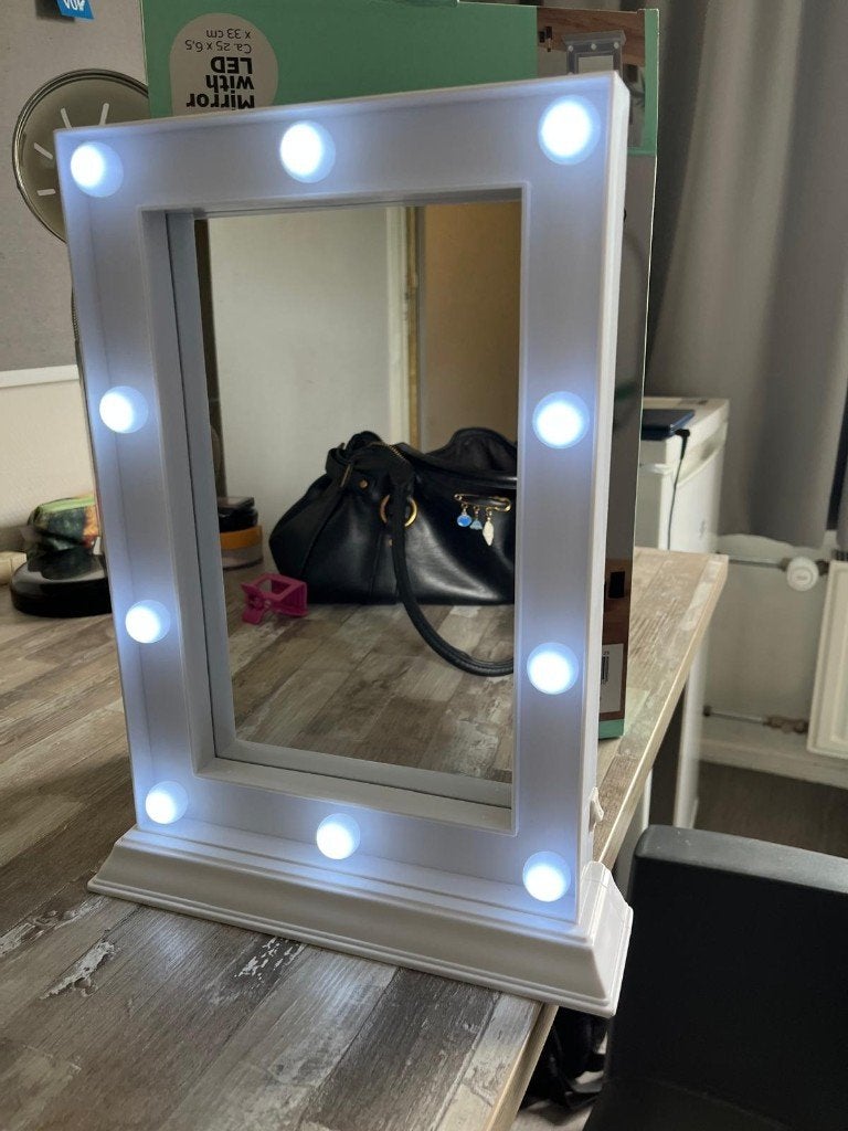 bureau spiegel met LED, Ophalen, Minder dan 50 cm, Nieuw, Minder dan 100 cm