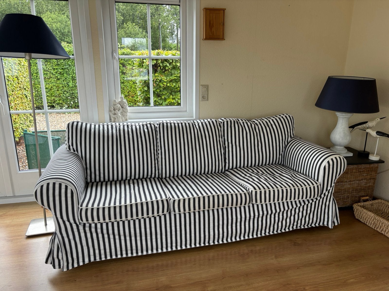 Bank IKEA 3 zits incl extra witte hoes, Ophalen, Driepersoons, 75 tot 100 cm, Zo goed als nieuw
