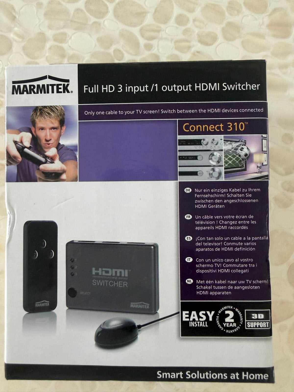 Marmitek Connect 310 HDMI Switcher - Full HD 3 input/1 outpu, Ophalen of Verzenden, Zo goed als nieuw