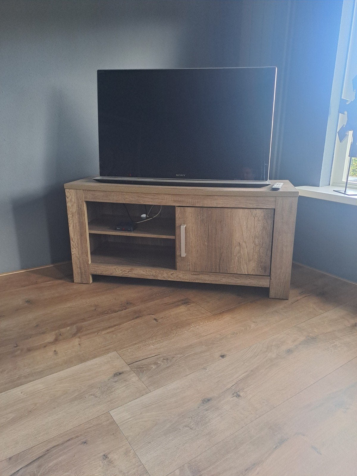 Houten tv-meubel met opbergruimte, Ophalen, 100 tot 150 cm, Zo goed als nieuw, Minder dan 100 cm
