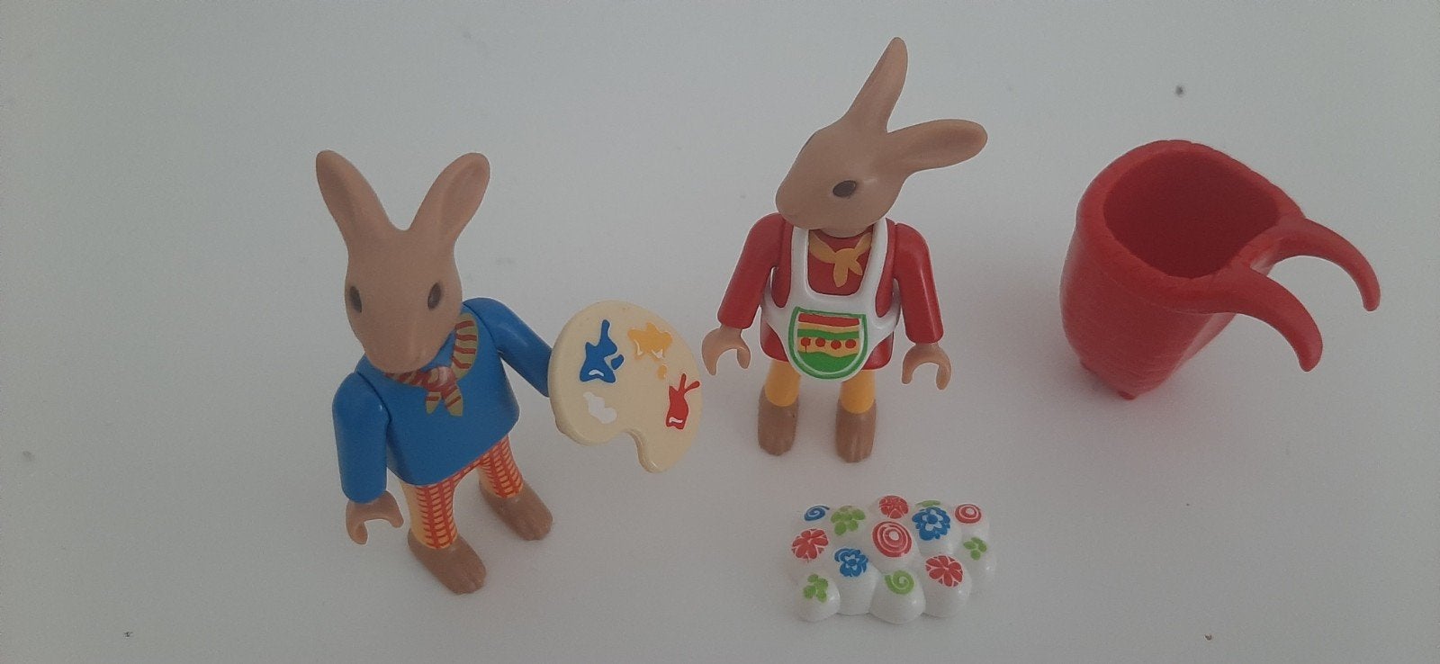 Playmobil 2 paashazen, palet, mand en eieren, Ophalen of Verzenden, Jongen of Meisje