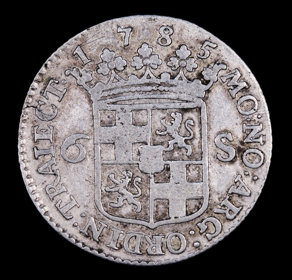 Scheepjesschelling Utrecht 1785. Zfr., Vóór koninkrijk, Zilver, Losse munt, Overige waardes
