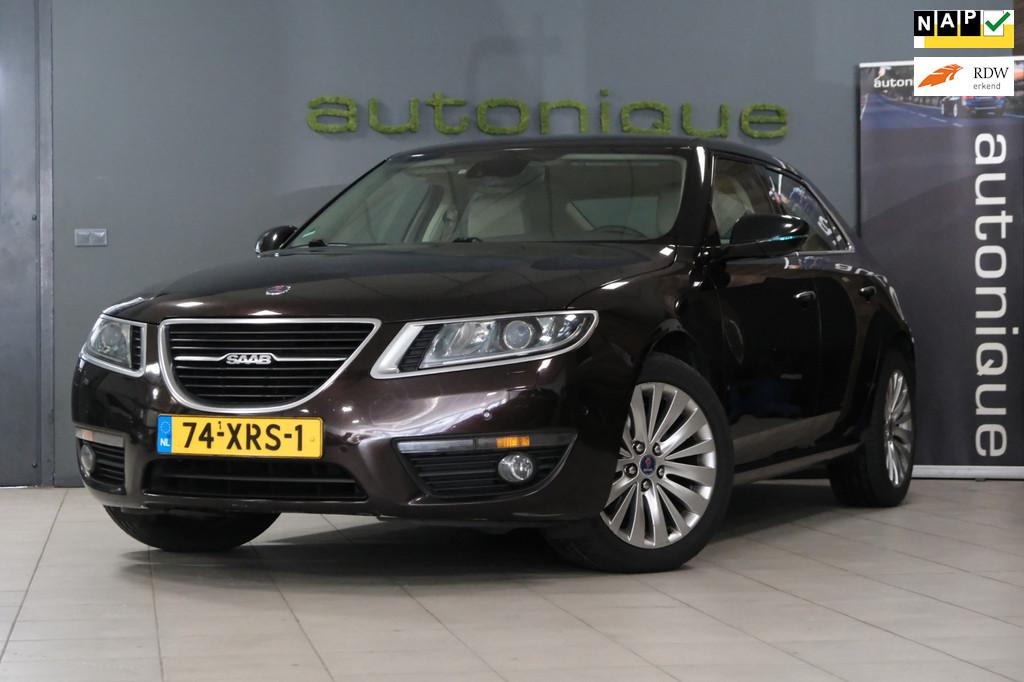 Saab 9-5 1.6T Vector Exklusiv Uniek Mooi voor de kilometerst, Euro 5, Gebruikt, Leder en Stof, Zwart