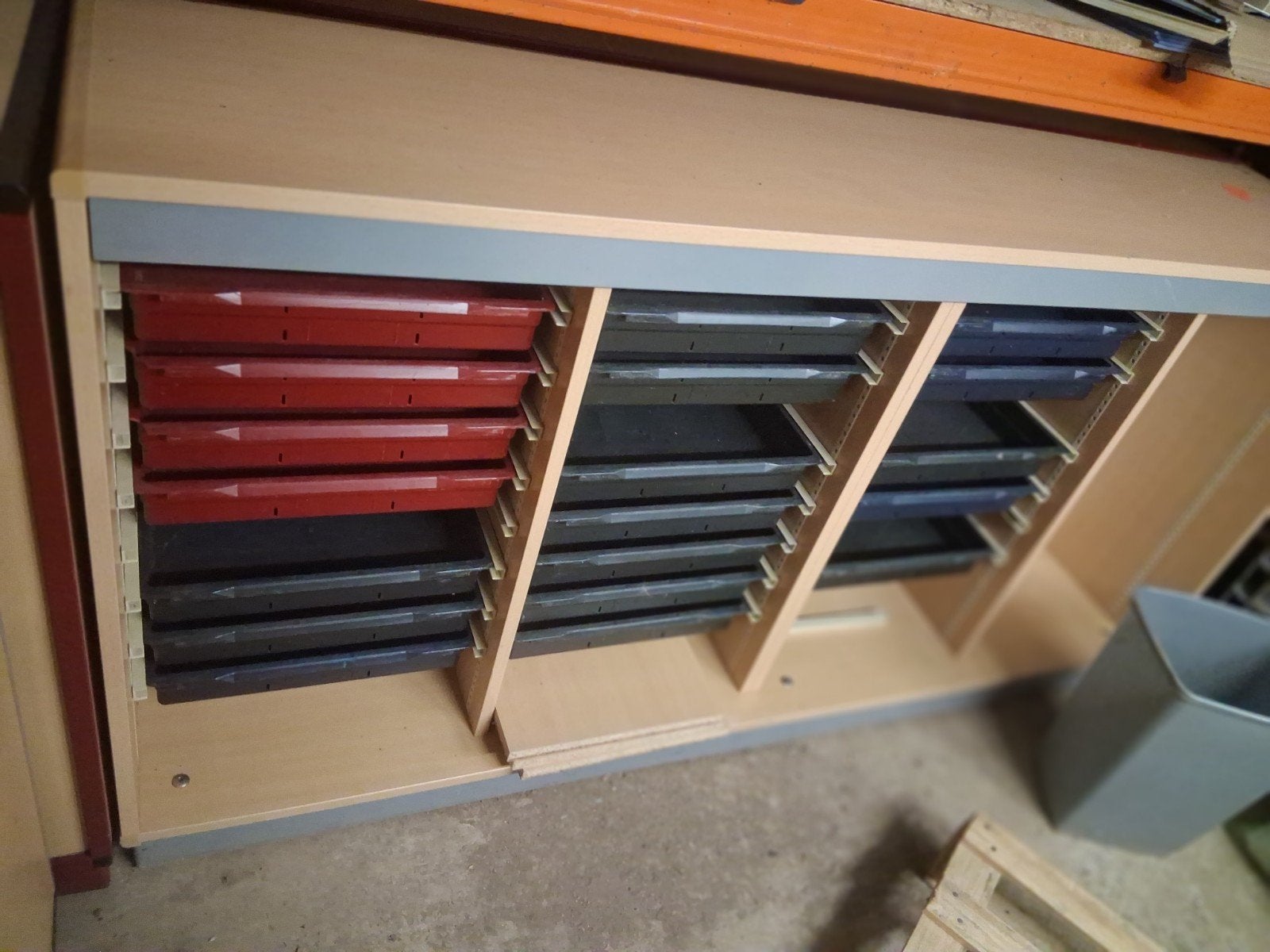 Schoolkast met diverse kunstof lade.s, Huis en Inrichting, Kasten | Ladekasten, Ophalen, 25 tot 50 cm, 50 tot 100 cm, Minder dan 100 cm