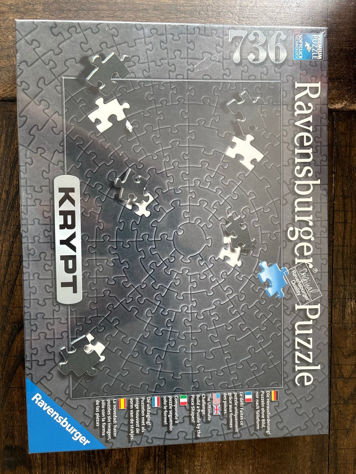 Ravensburger Krypt Puzzel 736 stukjes - Nieuw in plastic, Ophalen, 500 t/m 1500 stukjes, Nieuw, Legpuzzel