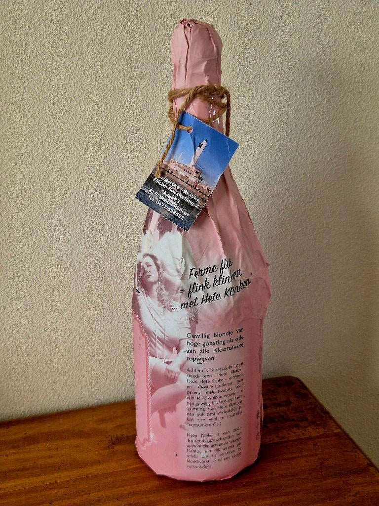 volle 1,5 Ltr fles FERME Hete Klinke BLOND bier Belgie LAPIN, Verzamelen, Ophalen of Verzenden, Zo goed als nieuw, Flesje(s), Overige merken