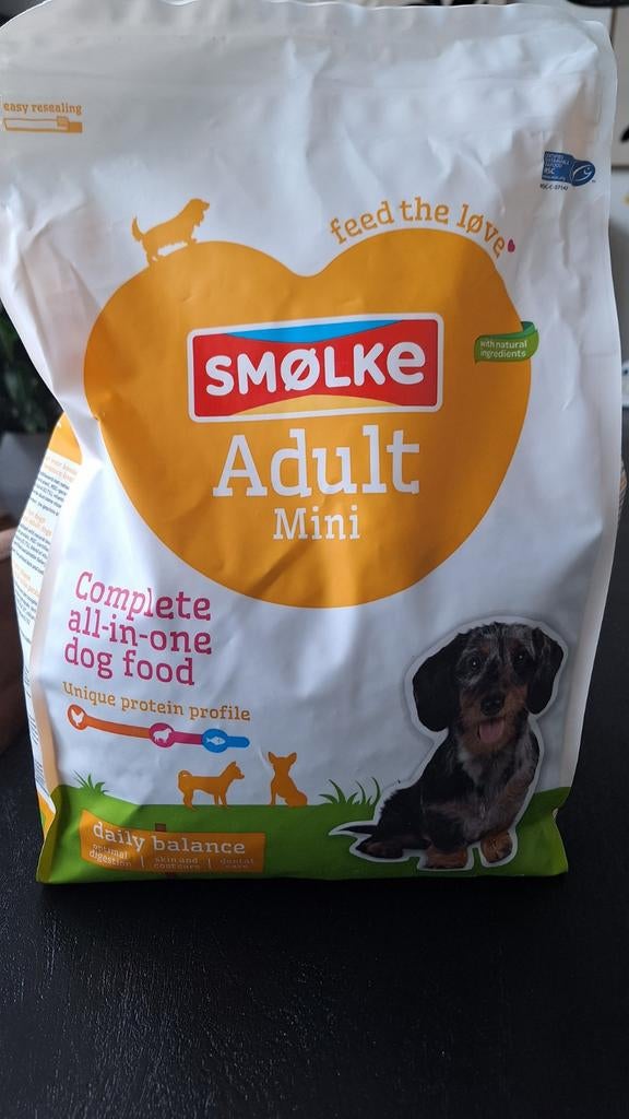 Smølke adult mini hondenbrokken 3kg, Dieren en Toebehoren, Ophalen, Hond