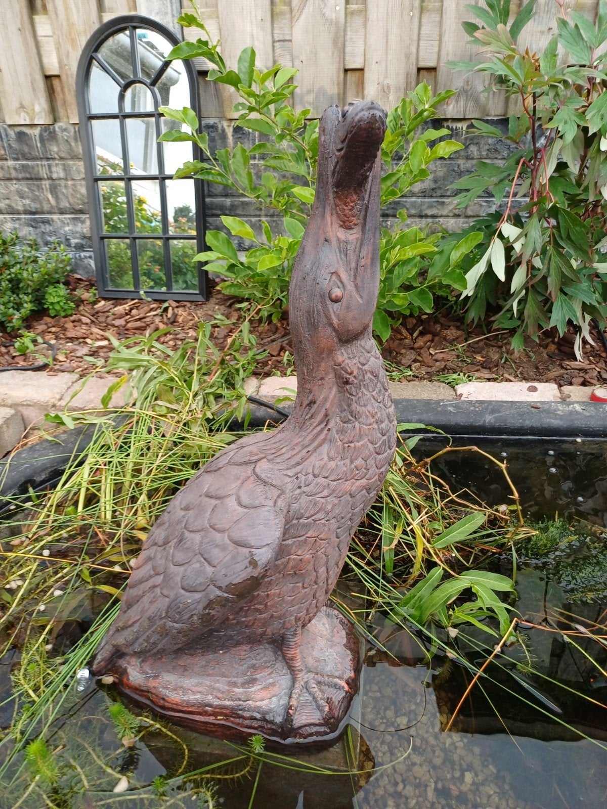 Decoratieve fontein aalscholver voor Vijver, Tuin en Terras, Vijvers, Ophalen, Gebruikt